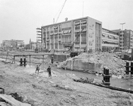 54887 Afbeelding van de werkzaamheden voor de demping van de Stadsbuitengracht te Utrecht, ter hoogte van gesloopte ...